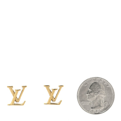 Louis Vuitton Metal LV Iconic Earrings Gold 2 of 4