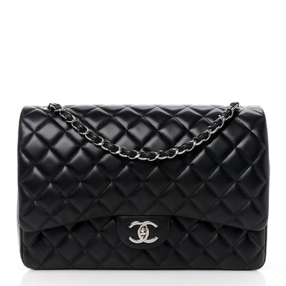 Chanel Lambskin Quilted Maxi Double Flap Black 1 of 12