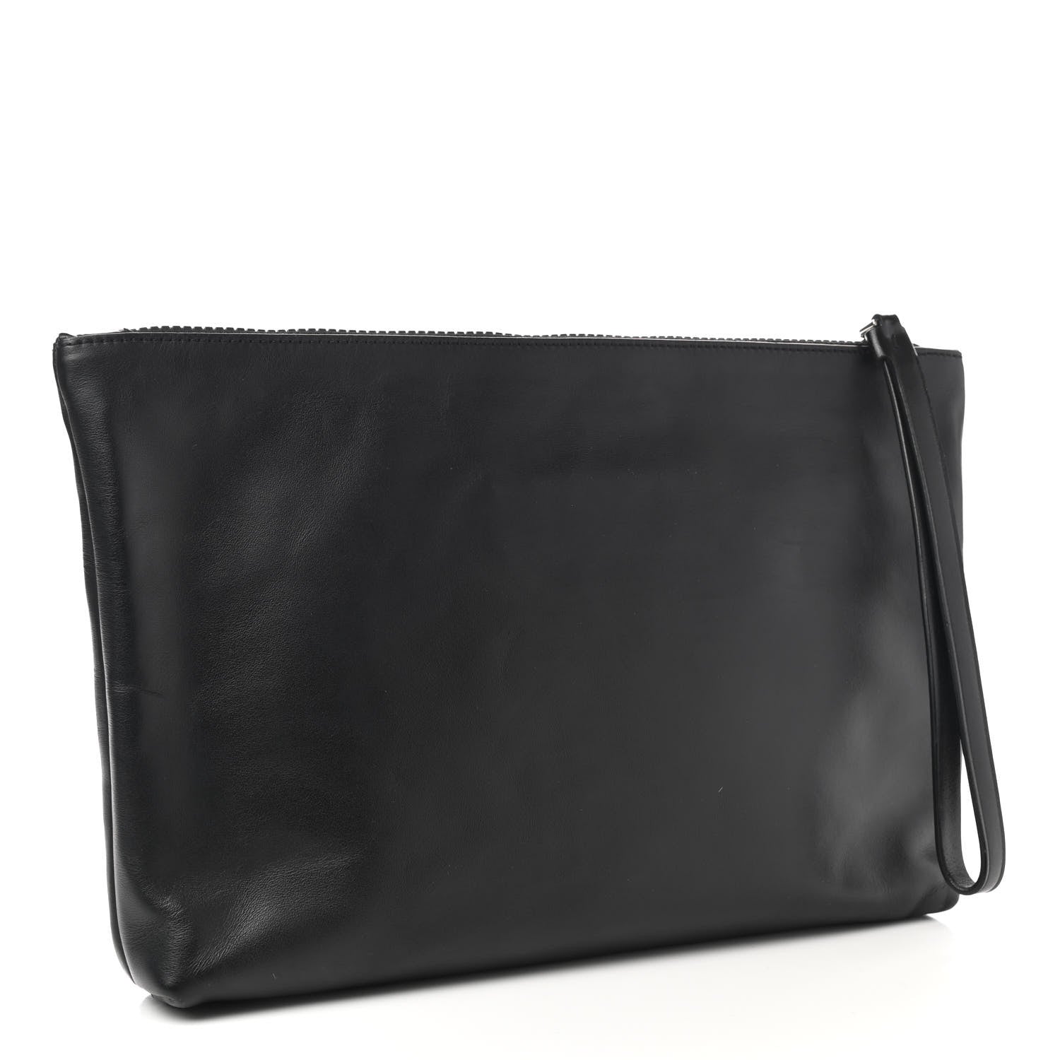 Alexander McQueen Calfskin Studded Unio Jack Skull Zipped Pouch Black 3 of 7