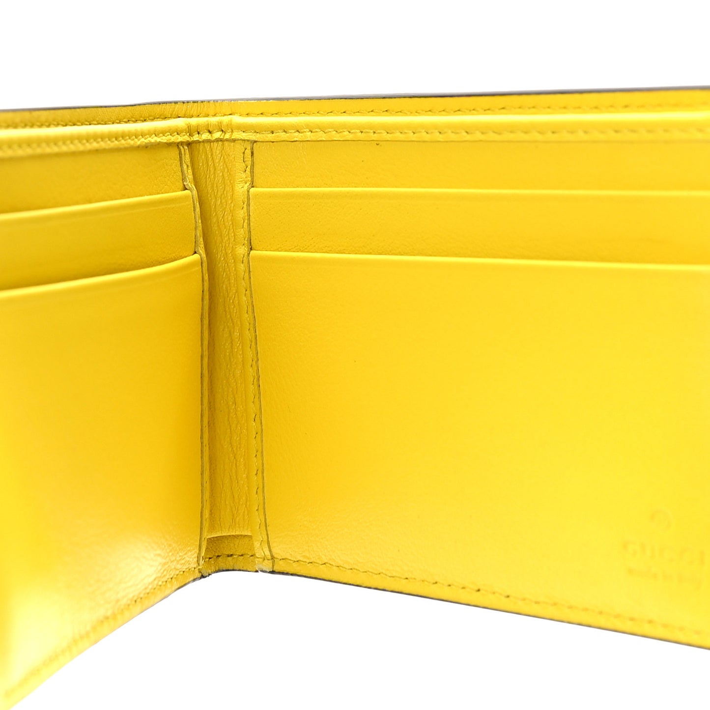 GG Plus Monogram Bi-Fold Wallet Yellow