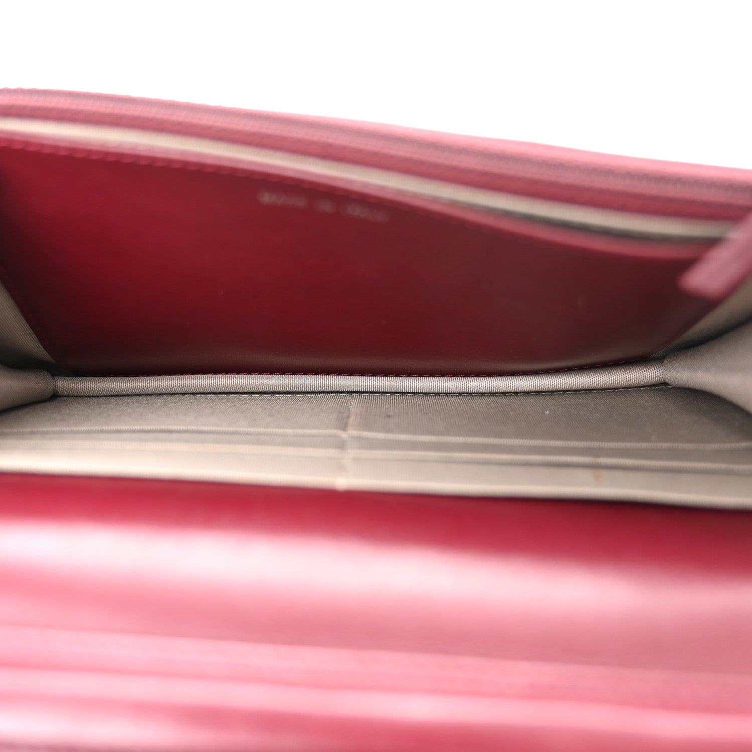 Chanel Patent Quilted Brilliant Wallet On Chain WOC Dark Burgundy 5 of 13