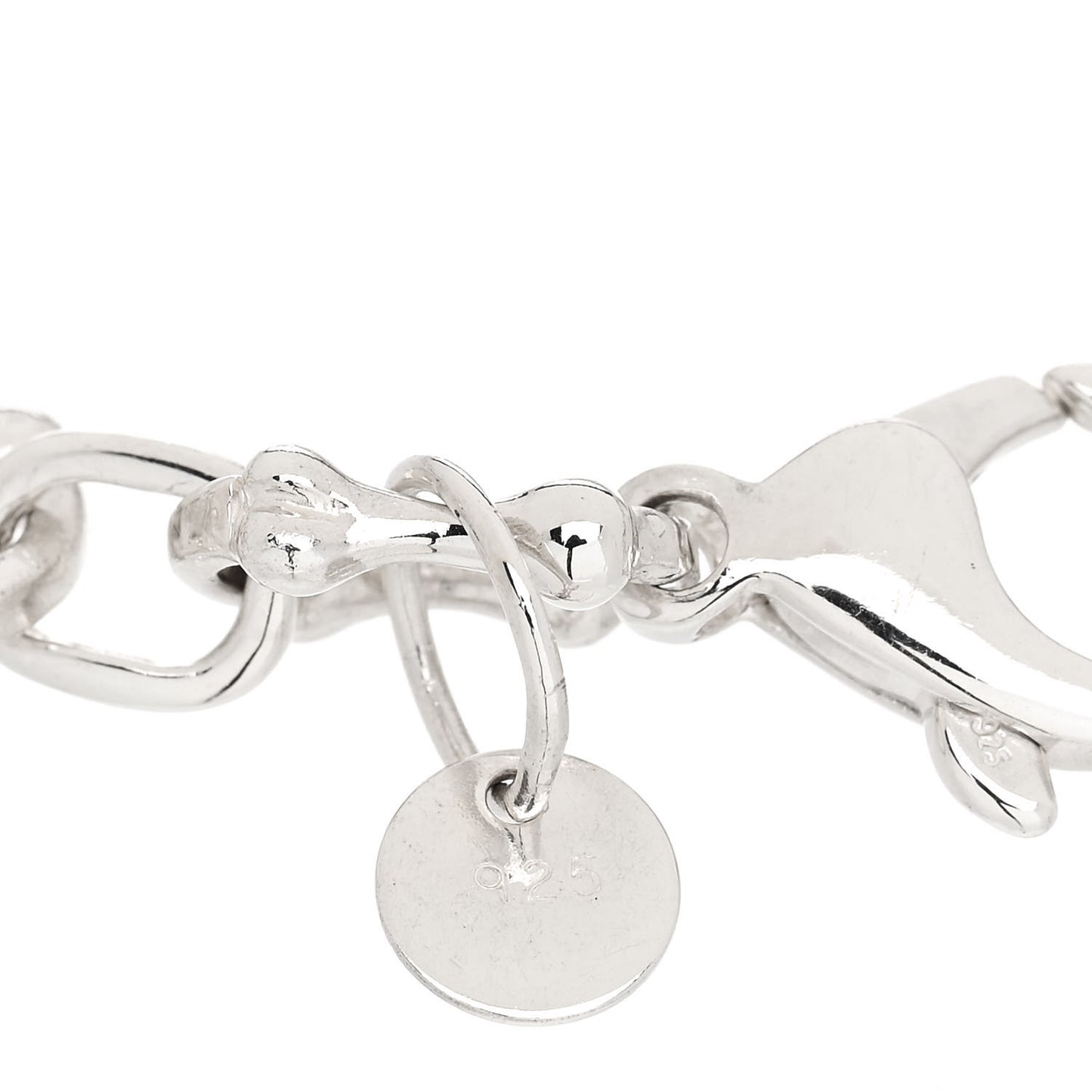 Sterling Silver Five Dog Charm Bone Link Bracelet