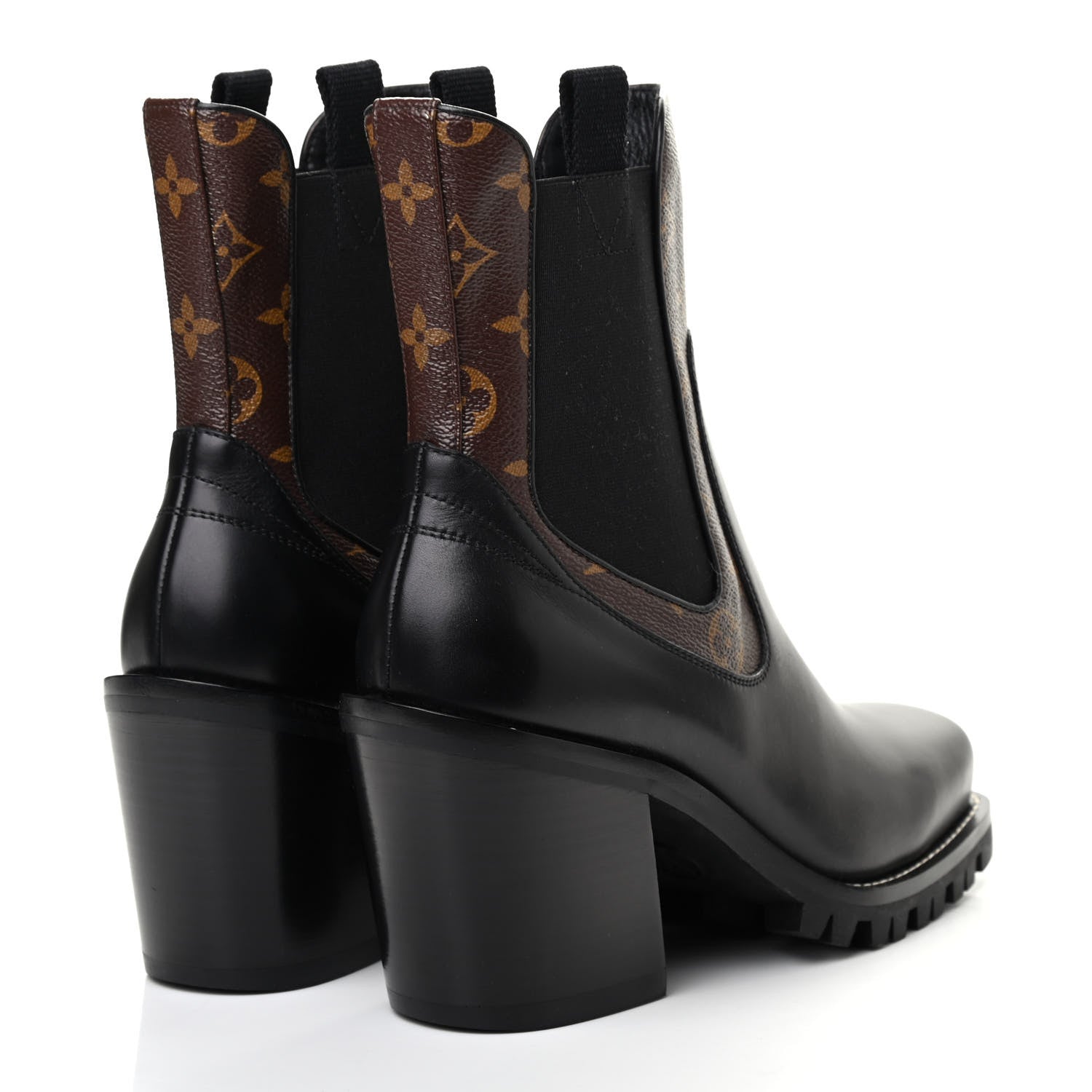Louis Vuitton Patent Monogram Limitless Ankle Boots 41 Black 4 of 8