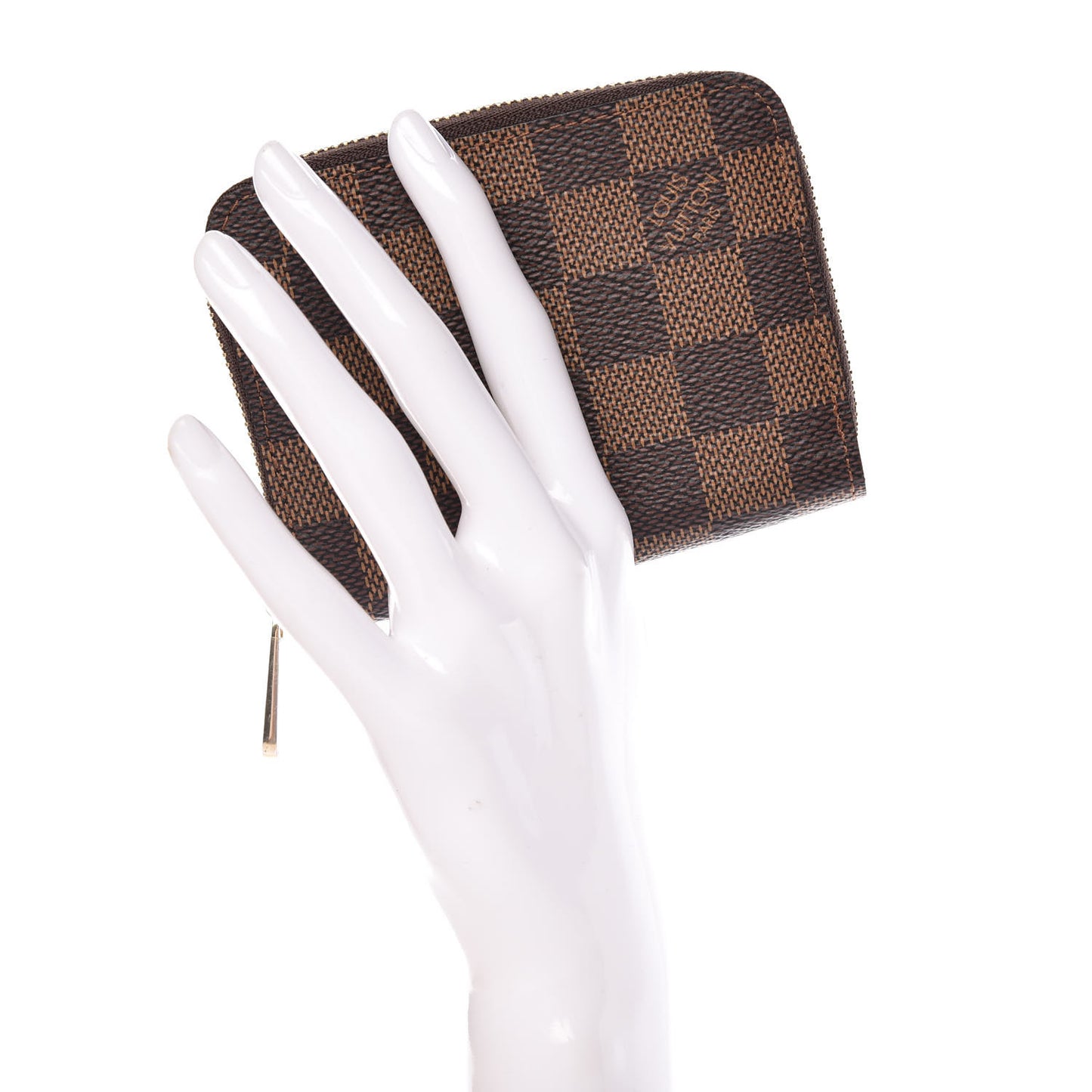 Damier Ebene Zippy Coin Purse Rose Ballerine