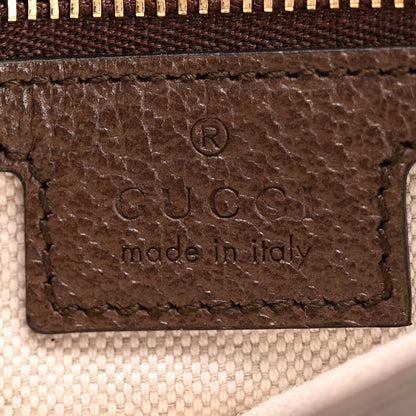 Gucci GG Supreme Monogram Textured Dollar Calfskin Web Medium Blondie Top Handle Shoulder Flap Bag Beige Ebony New Acero 6 of 12