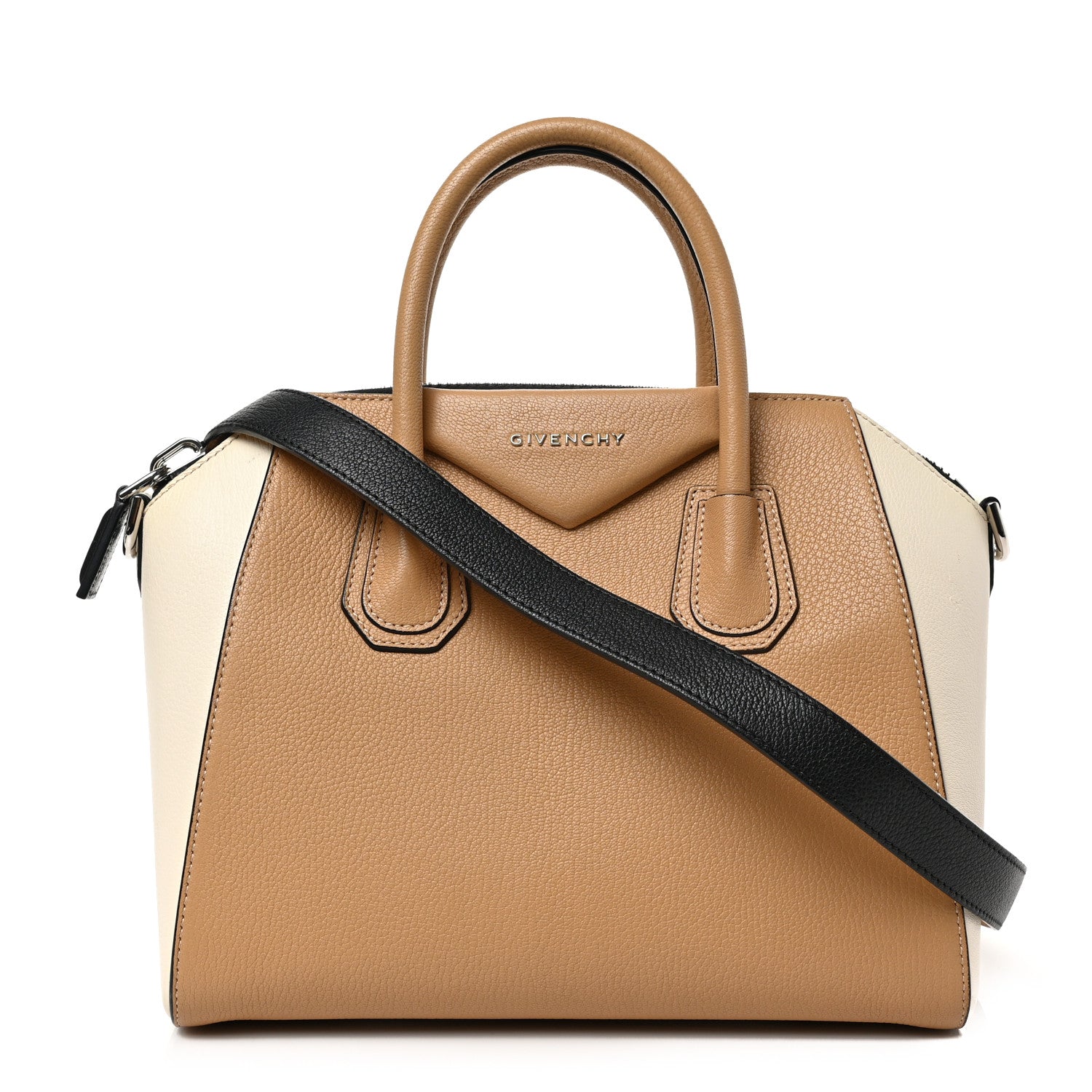 Givenchy Sugar Goatskin Small Bi-Color Antigona Light Beige 1 of 8