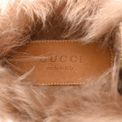 Gucci Brocade Fur Womens Princetown Slippers 38.5 Brown 9 of 9
