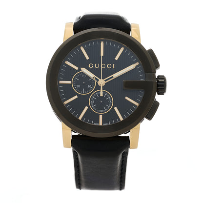 Gucci PVD Stainless Steel Calfskin 44mm G-Chrono Quartz Watch Black 1 of 5
