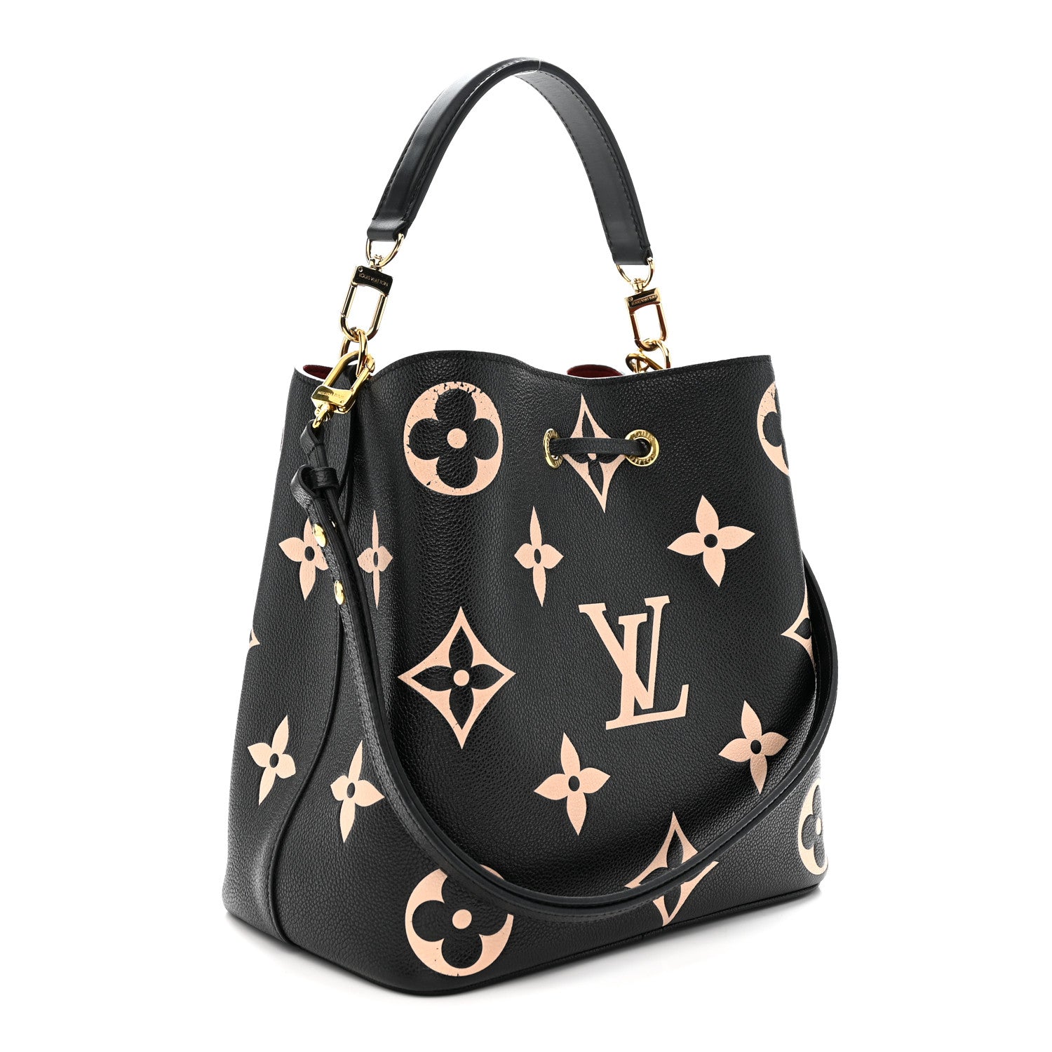 Louis Vuitton Empreinte Monogram Giant Neonoe MM Black Beige 4 of 11