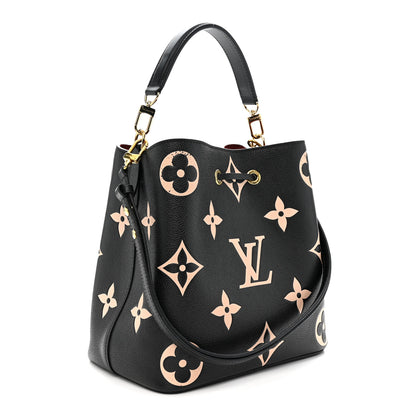 Louis Vuitton Empreinte Monogram Giant Neonoe MM Black Beige 4 of 11