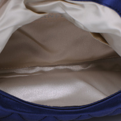 Chanel Satin Flap Clutch Blue 5 of 7