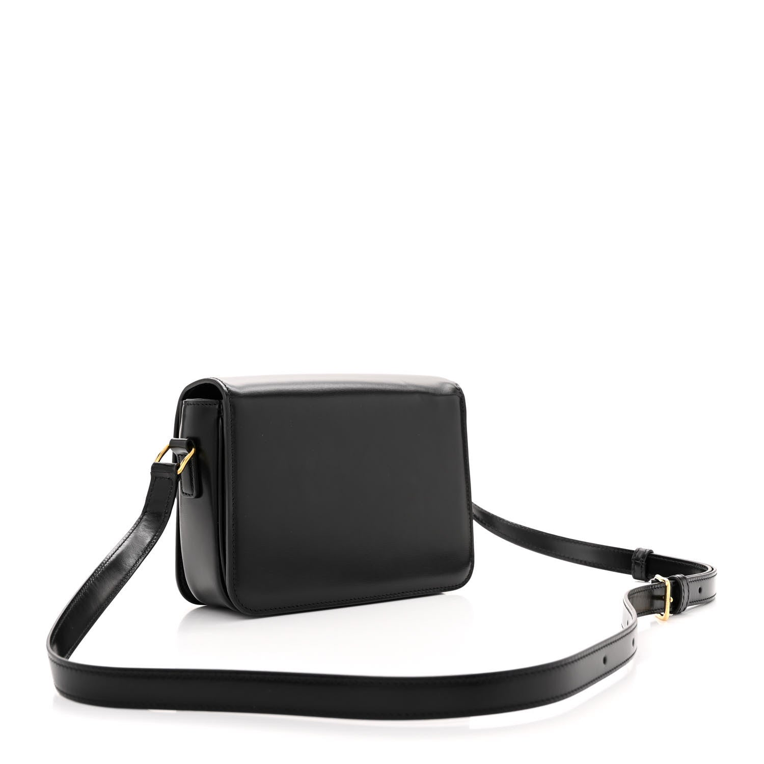 Celine Shiny Calfskin Teen Triomphe Black 3 of 12