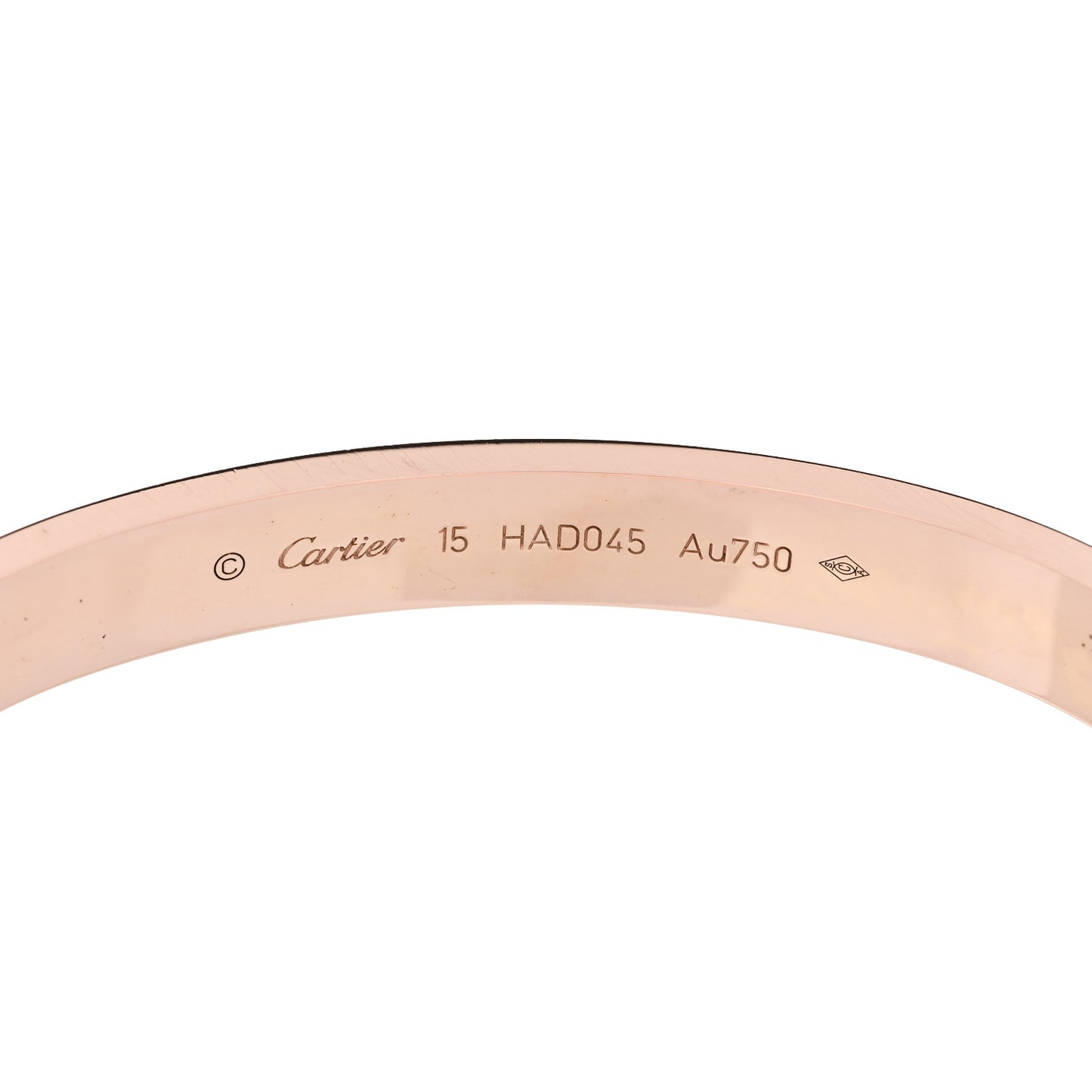 18K Pink Gold LOVE Bracelet 15