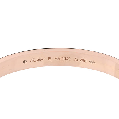 Cartier 18K Pink Gold LOVE Bracelet 15 6 of 9