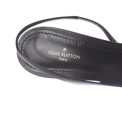 Louis Vuitton Monogram Cherie Slingback Pumps 37 Black 7 of 12