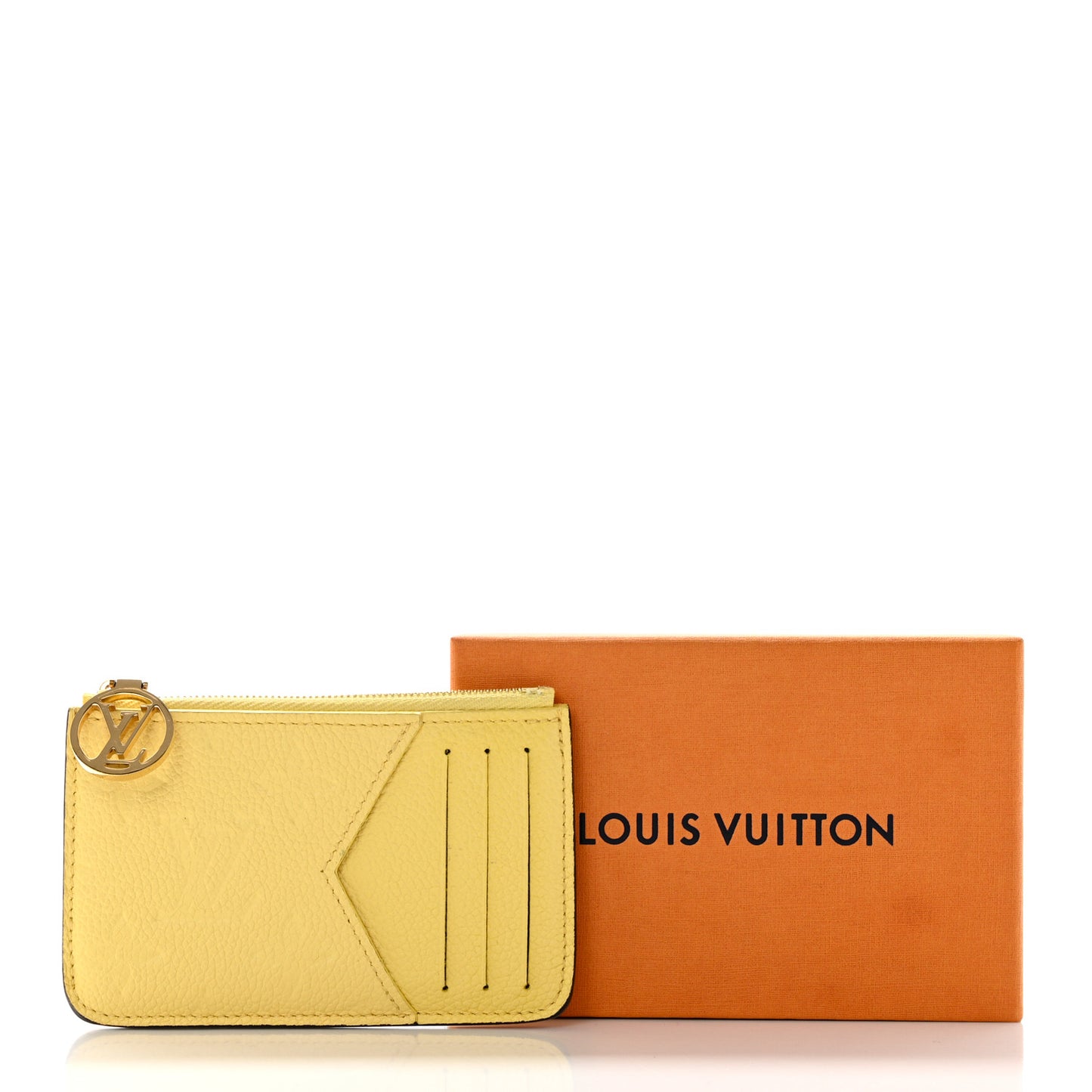 Empreinte Monogram Zipped Romy Card Holder Jaune