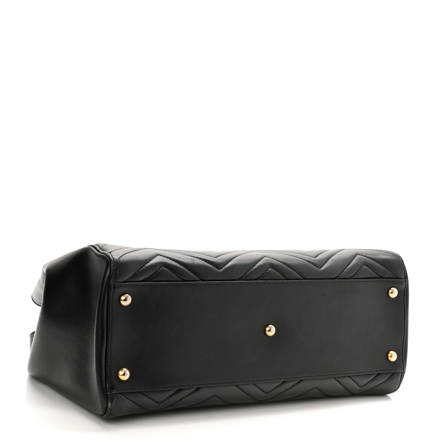 Calfskin Matelasse Medium GG Marmont Tote Black