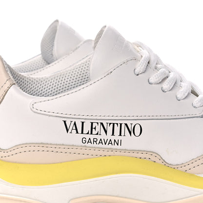Valentino Garavani Calfskin Womens Gumboy Sneakers 36 White Lime Yellow 8 of 9