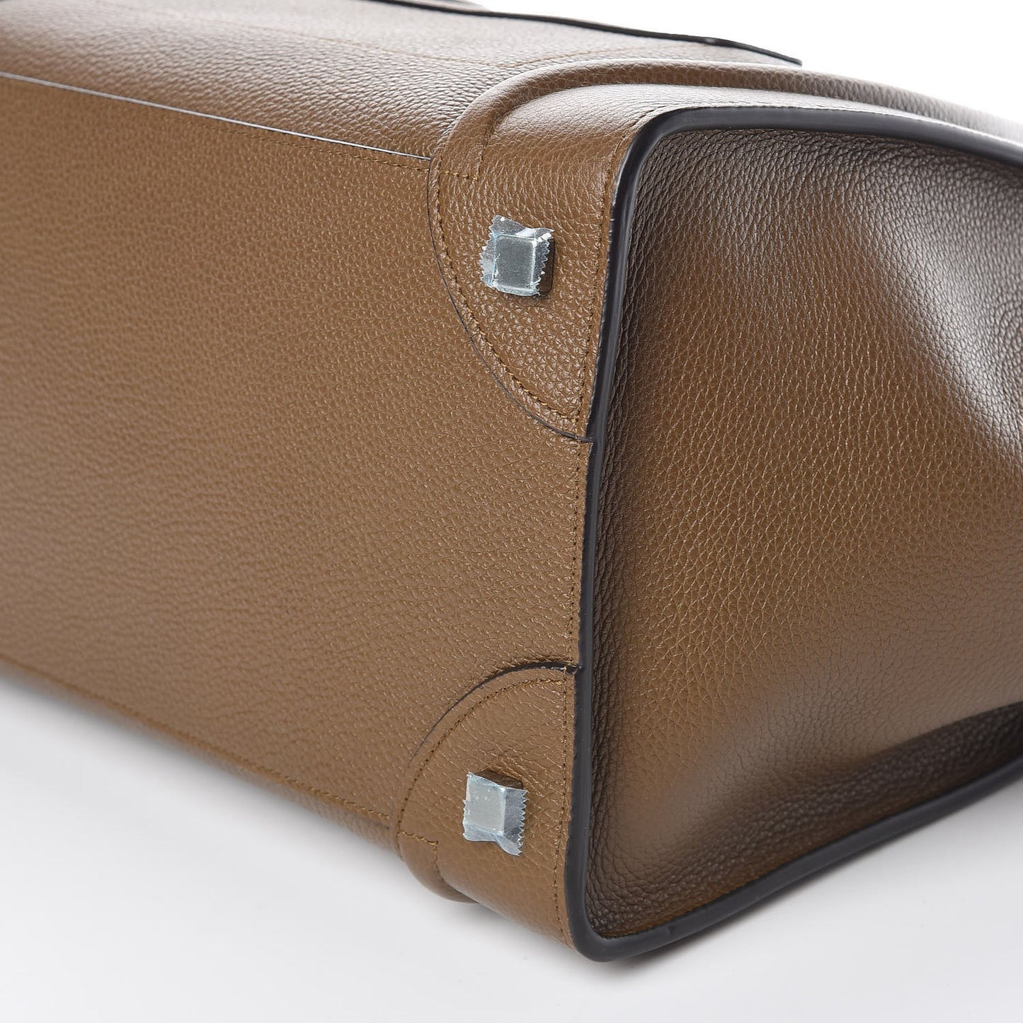 Drummed Calfskin Mini Luggage Moss Green