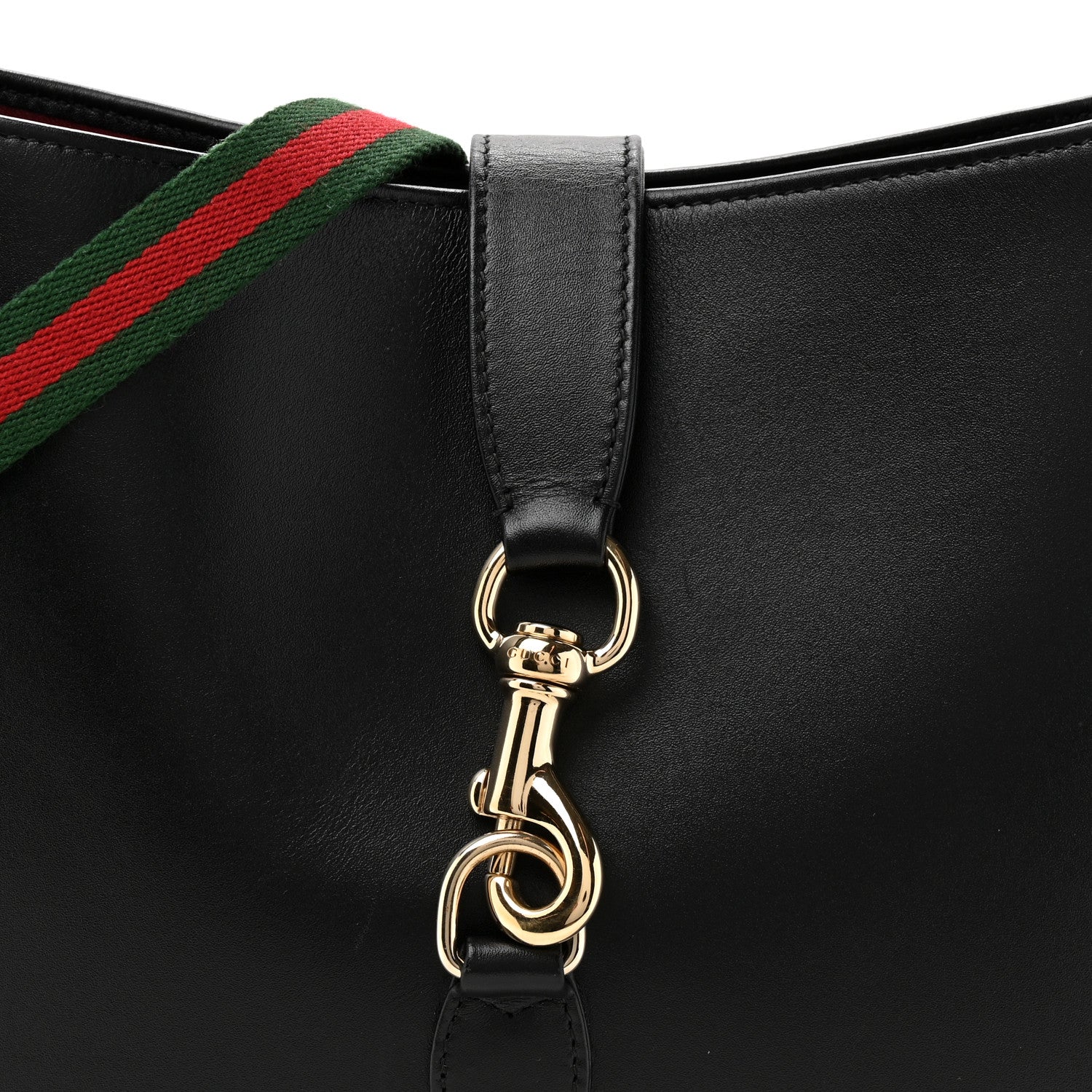 Gucci Ancora Calfskin Medium Jackie Shoulder Bag Black 8 of 10