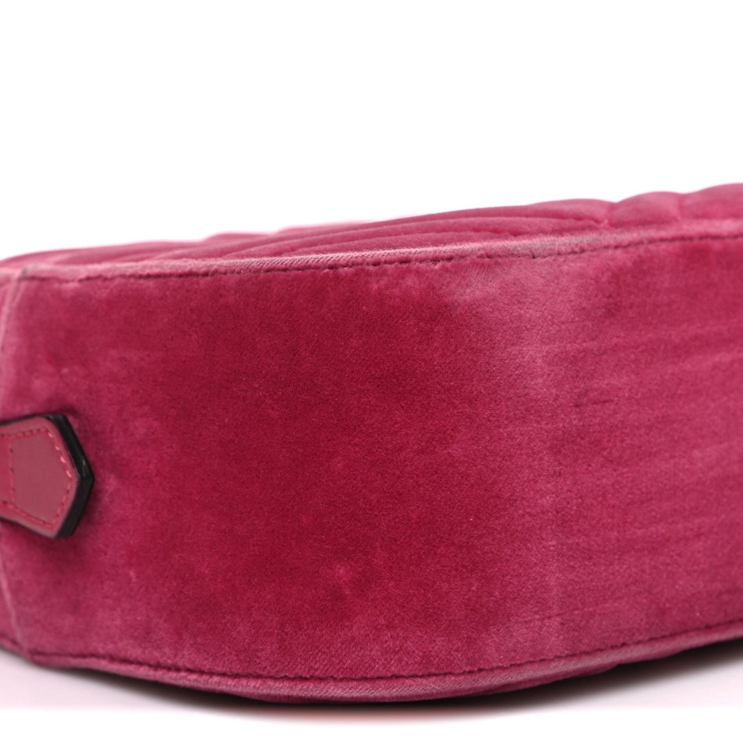 Gucci Velvet Matelasse Small GG Marmont Chain Shoulder Bag Light Raspberry Rose 9 of 10