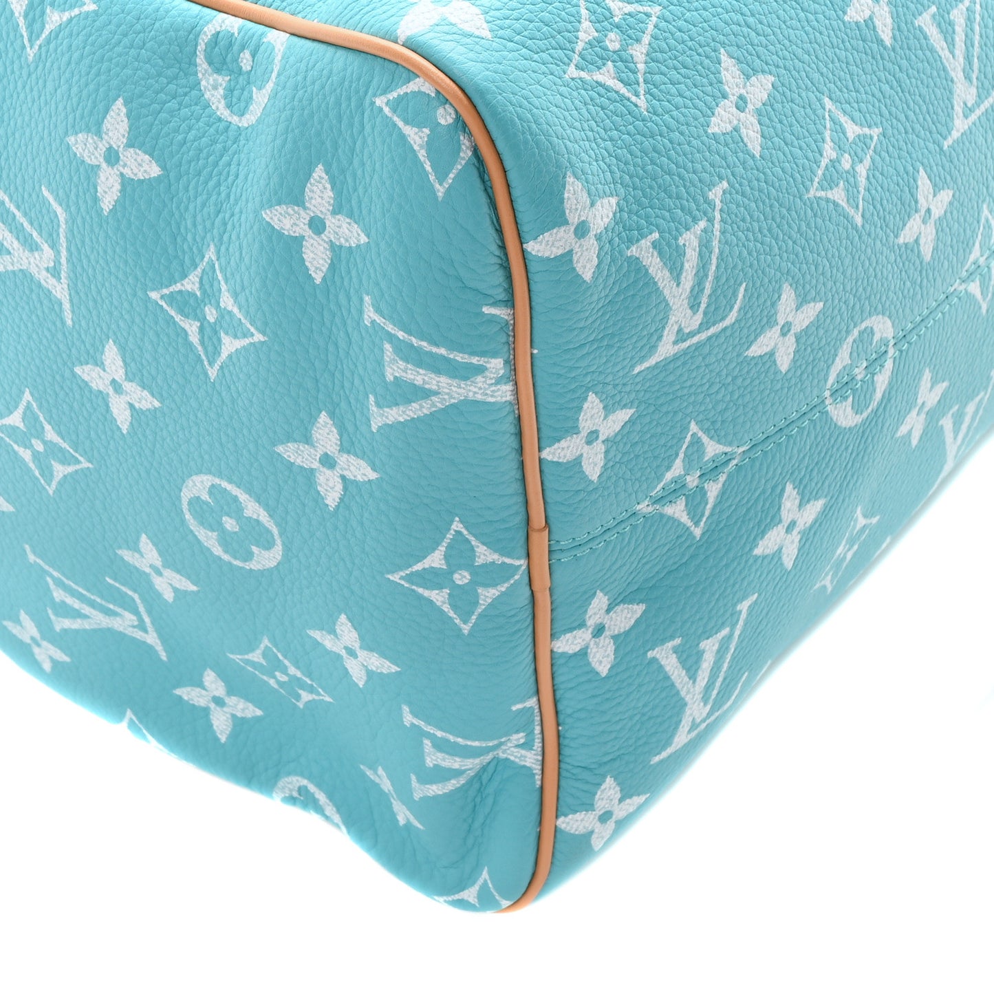 Calfskin Monogram Speedy P9 Bandouliere 40 Turquoise