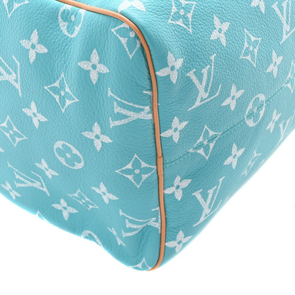 Louis Vuitton Calfskin Monogram Speedy P9 Bandouliere 40 Turquoise 9 of 10