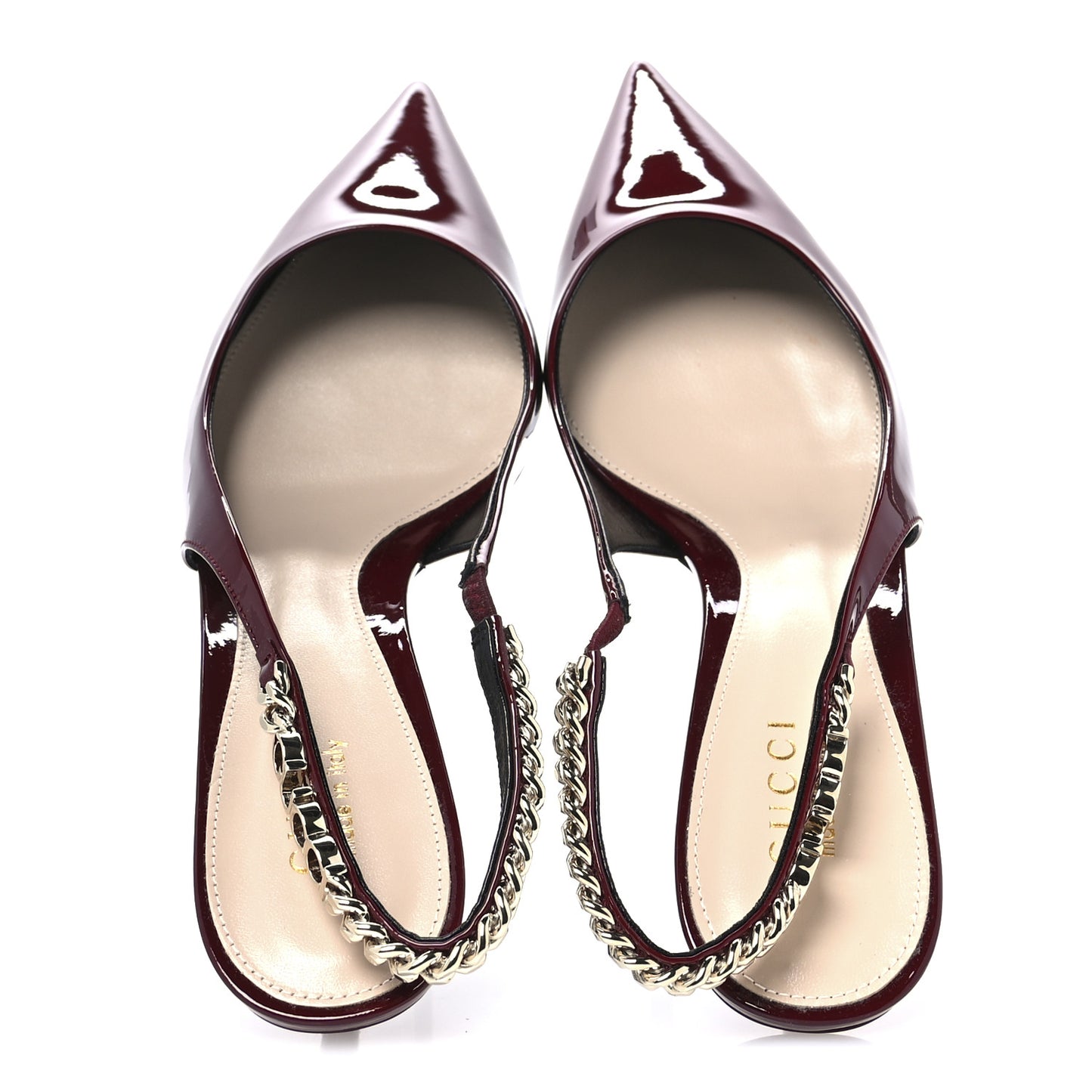 Patent Signoria 35mm Slingback Pumps 39.5 Rosso Ancora