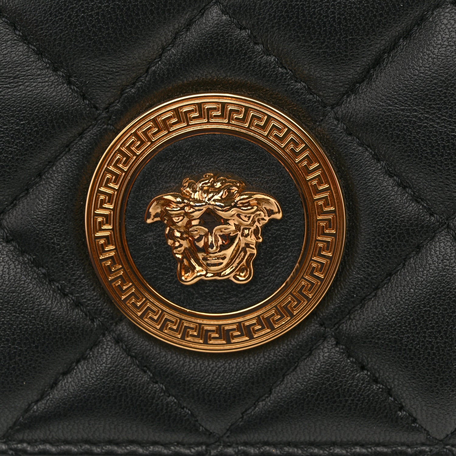 Versace Nappa Quilted Small Medusa Chain Crossbody Black 10 of 10