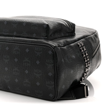 MCM Visetos Medium Side Studs Stark Backpack Black 10 of 11