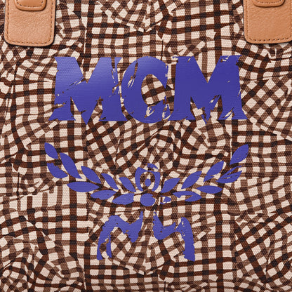 MCM Visetos Medium Liz Reversible Shopper Tote Cognac 12 of 16