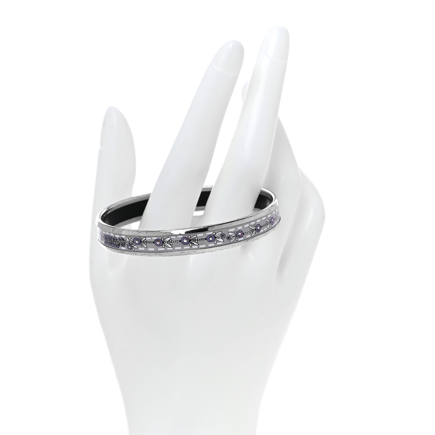 Hermes Enamel Printed Narrow Bracelet 70 2 of 6