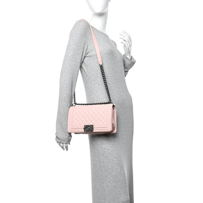 Chanel Calfskin Quilted Medium Boy Flap Light Pink 2 of 13