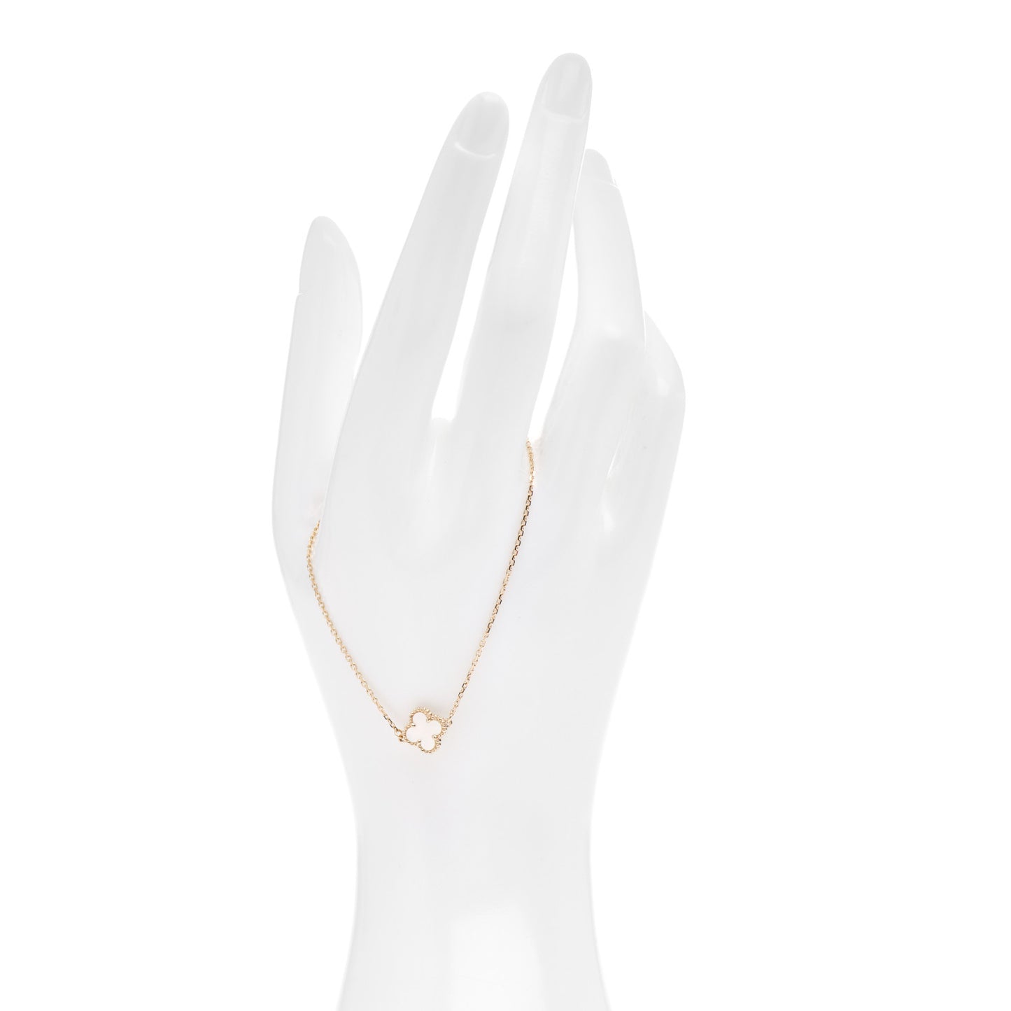 18K Yellow Gold Mother of Pearl Sweet Alhambra Bracelet