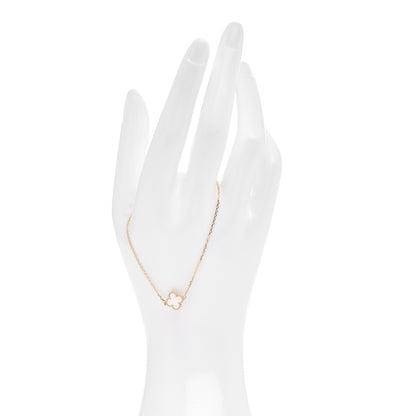 Van Cleef & Arpels 18K Yellow Gold Mother of Pearl Sweet Alhambra Bracelet 2 of 5