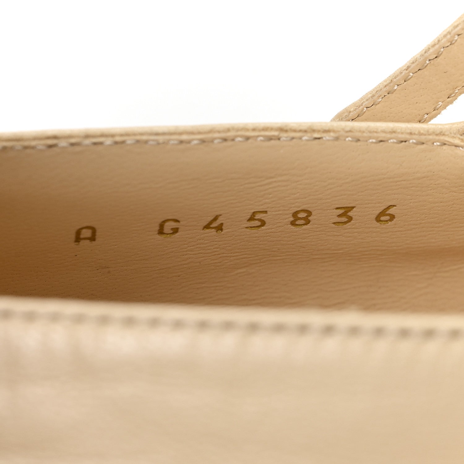 Chanel Goatskin Grosgain Cap Toe Pearl Mary Jane Flats 36.5 Beige