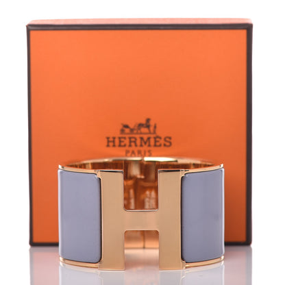 Hermes Enamel Extra Wide Clic Clac H Bracelet PM Parme 5 of 5