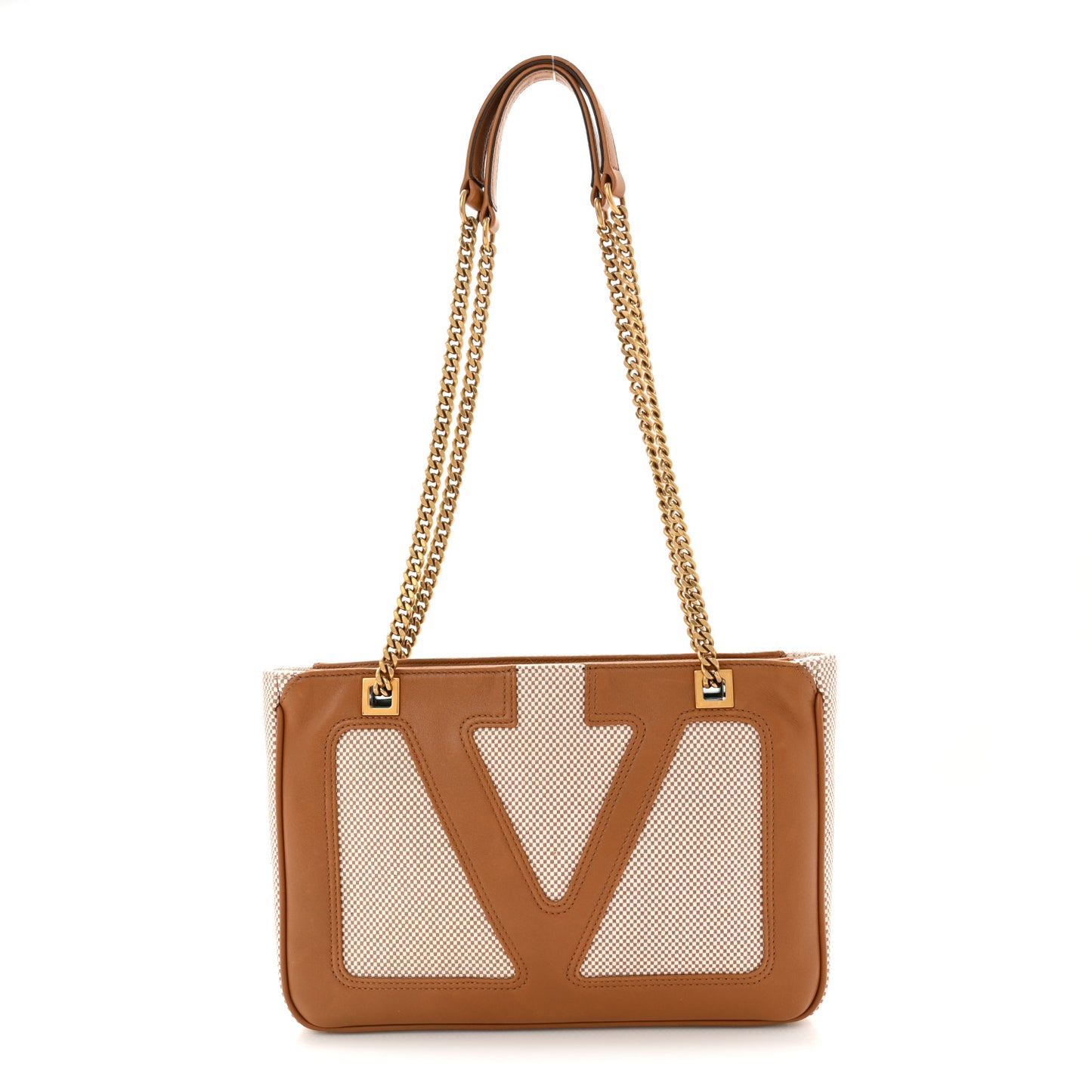 Nappa Canvas Small Viva Superstar Shopping Tote Natural Spice
