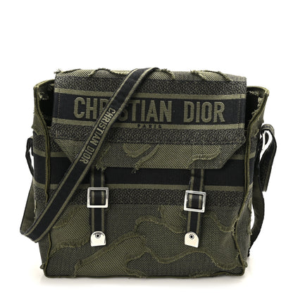 Christian Dior Canvas Embroidered Camouflage Diorcamp Messenger Green 1 of 10