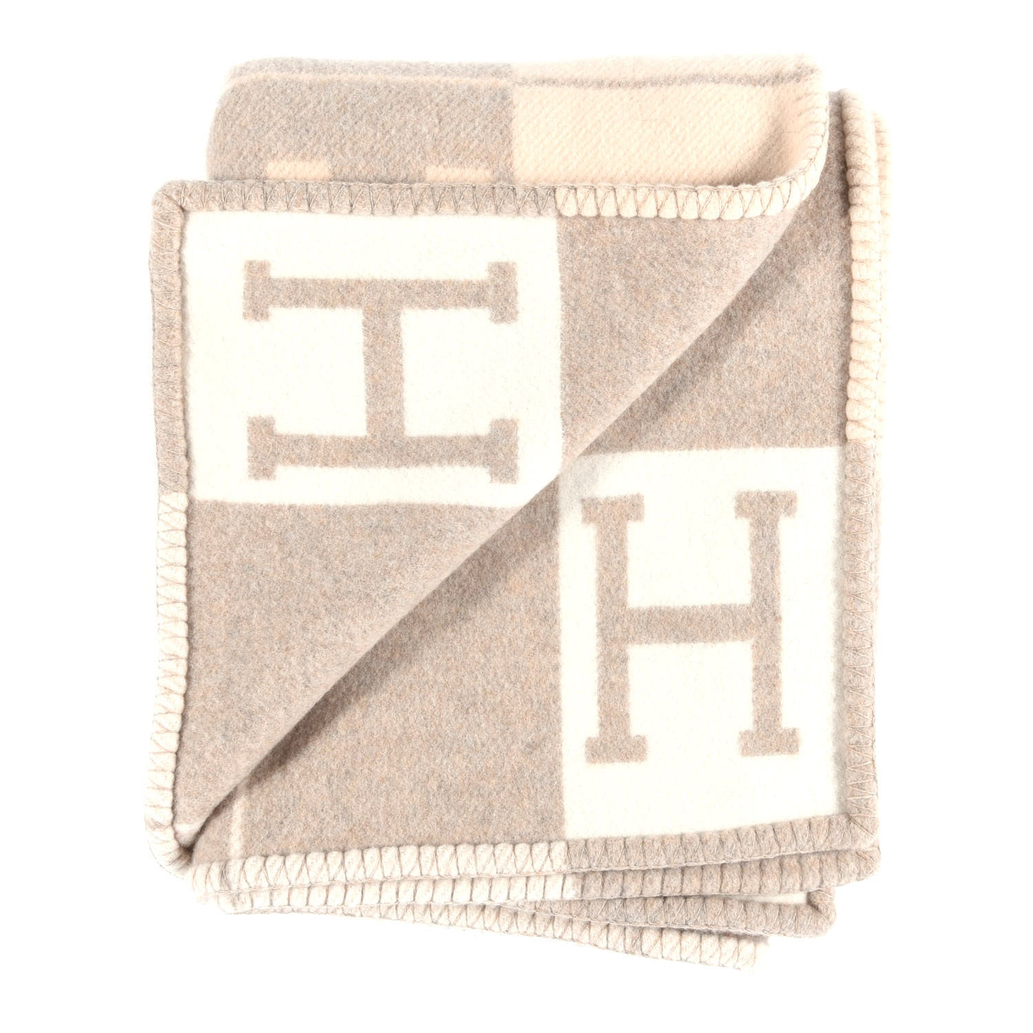 Hermes Wool Cashmere Avalon III Blanket Coco Camomille 2 of 3