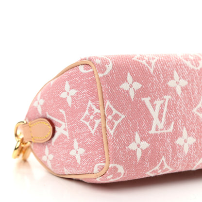 Louis Vuitton Monogram Jacquard Denim Nano Speedy Bandouliere Pink 8 of 9