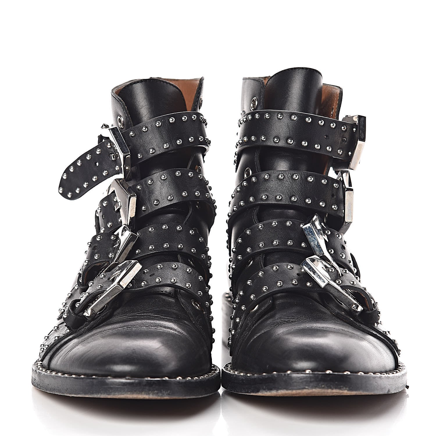Givenchy Calfskin Studded Prue Buckle Bootie 35 Black 2 of 19