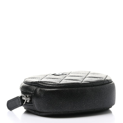 Chanel Iridescent Caviar Quilted Zip Around Classic Coin Purse Black 4 of 8