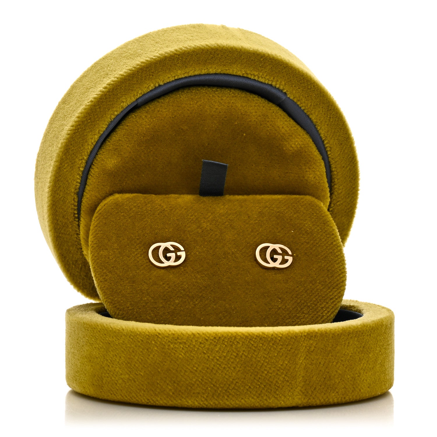 Gucci 18K Yellow Gold Running G Stud Earrings 5 of 5