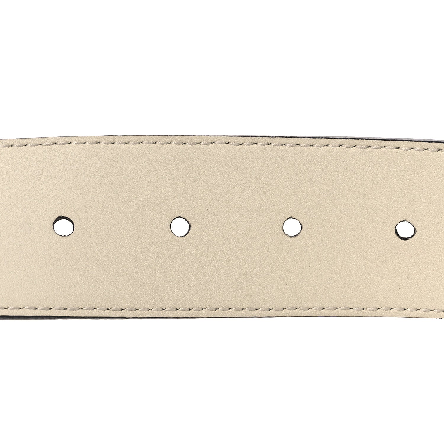 Gucci Textured Dollar Calfskin Bees And Stars Print Womens 40mm Belt 90 36 Mystic White Gold 4 of 5