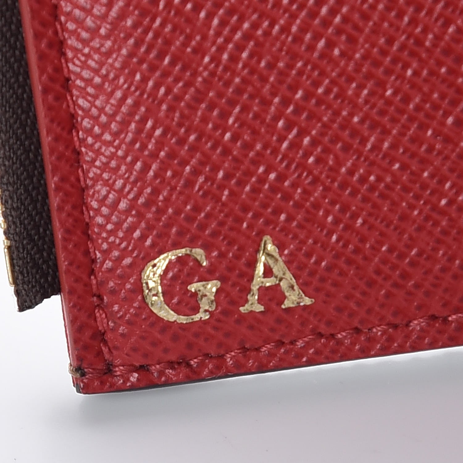 Louis Vuitton Damier Ebene Victorine Wallet Red 7 of 8