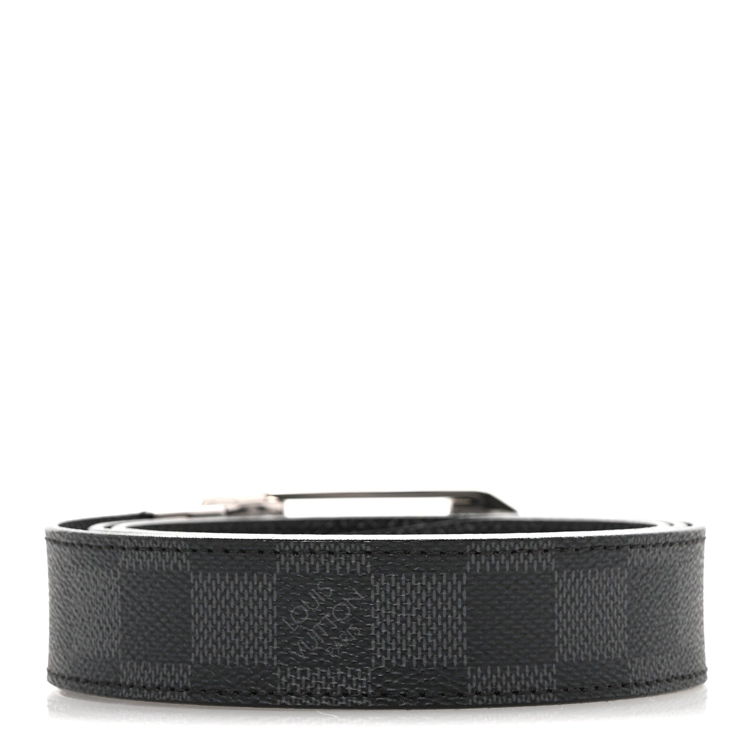 Louis Vuitton Damier Graphite Calfskin Belt 90 36 Black 2 of 8