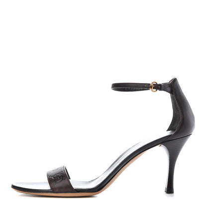 Gucci Guccissima Strappy Sandals 37 Dark Brown 1 of 9