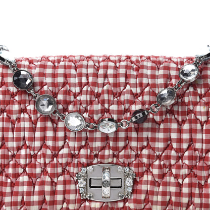 Miu Miu Vichy Crystal Flap Shoulder Bag Rosso 11 of 11