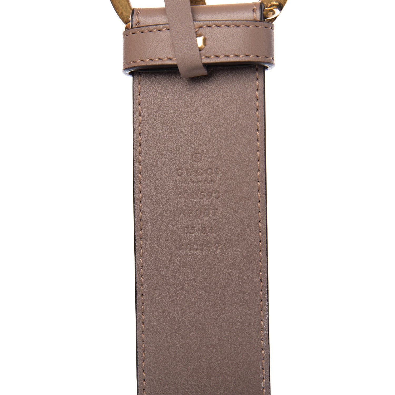 Gucci Calfskin Double G 40mm Belt 85 34 Porcelain Rose 3 of 5